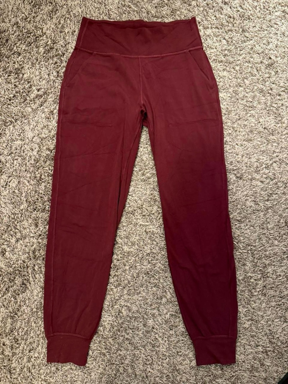 maroon lululemon leggings, size 6